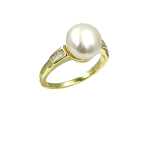 Δαχτυλίδι Athena με πέρλα από επιχρυσωμένο ασήμι 925°