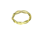 Δαχτυλίδι Liza χρυσό με λευκά ζιργκόν σε ασήμι 925°