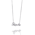 Κολιέ love από ασήμι 925°