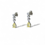 Σκουλαρίκια yellow Celest με ζιργκόν από ασήμι 925°