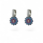 Σκουλαρίκια Star rainbow κρικάκια από ασήμι 925°