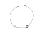 Βραχιόλι target cross από ασήμι 925°