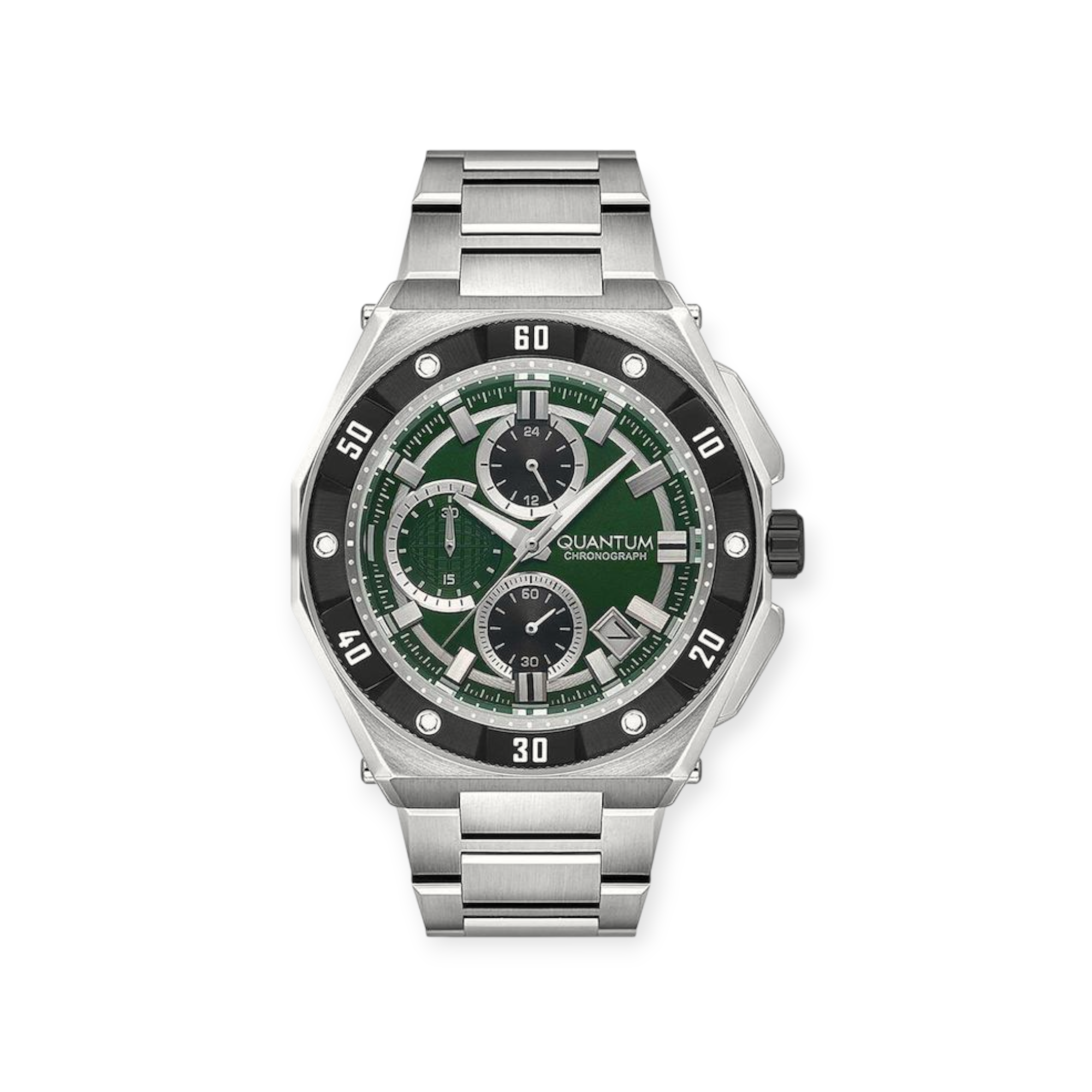 Ρολόι ανδρικό QUANTUM Hunter Chronograph Silver Metallic Bracelet HNG1011.371 - Image 1