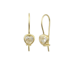 Σκουλαρίκια κρεμαστά με καρδιές από χρυσό Κ9