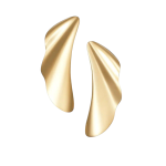 Σκουλαρίκια Draped gold  από ασήμι 925°