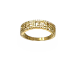 Δαχτυλίδι Helen χρυσό μαίανδρος με ζιργκόν σε ασήμι 925°