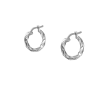 Σκουλαρίκια Eternity silver hoops από ασήμι 925°