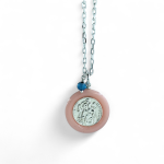 ΓΟΥΡΙ-φυλαχτό αυτοκινήτου ασημένιο διπλής όψης με Παναγία και Άγιο Χριστόφορο