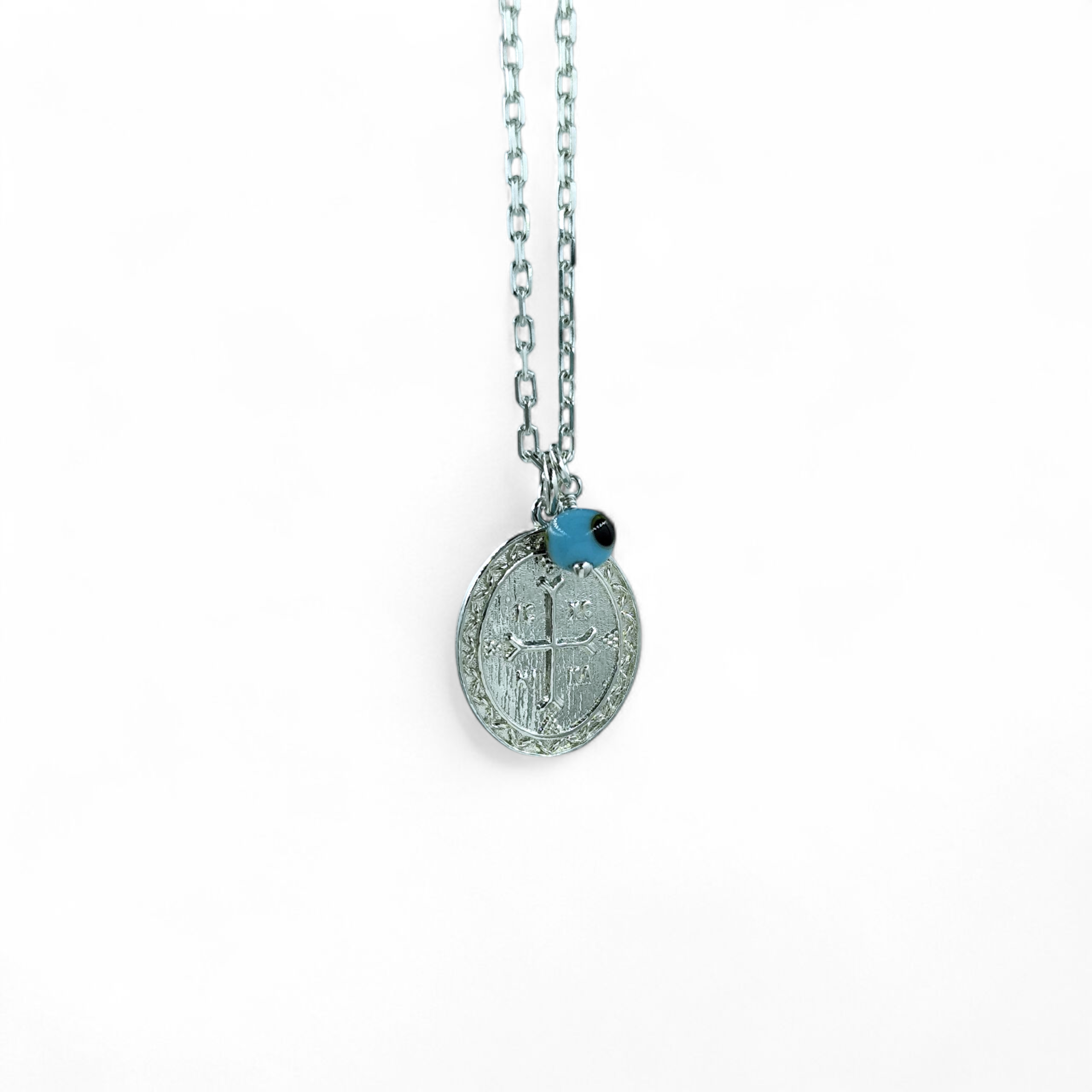 IMG_20251118_110701 ΓΟΥΡΙ-φυλαχτό αυτοκινήτου διπλής όψης με κωνσταντινάτο και Άγιο Χριστόφορο από ασήμι 925° - Image 1