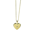 Κολιέ gold heart locket επιχρυσωμένο με ανοιγόμενη καρδιά από ασήμι 925°
