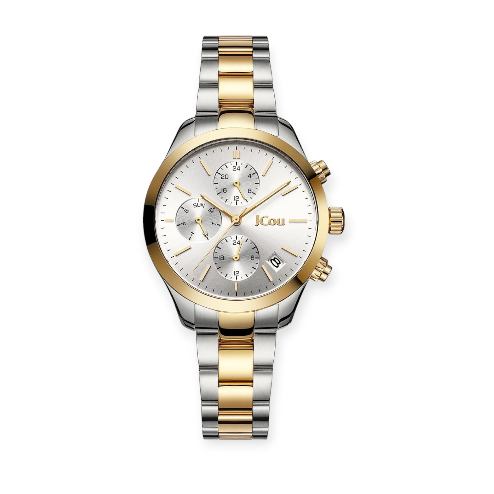 ju19081-2 Ρολόι γυναικείο JCOU Aurora Two Tone Stainless Steel Bracelet JU19081-2 - Image 1