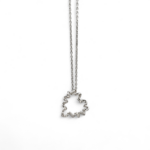 Κολιέ heart λευκή καρδιά ασήμι 925°