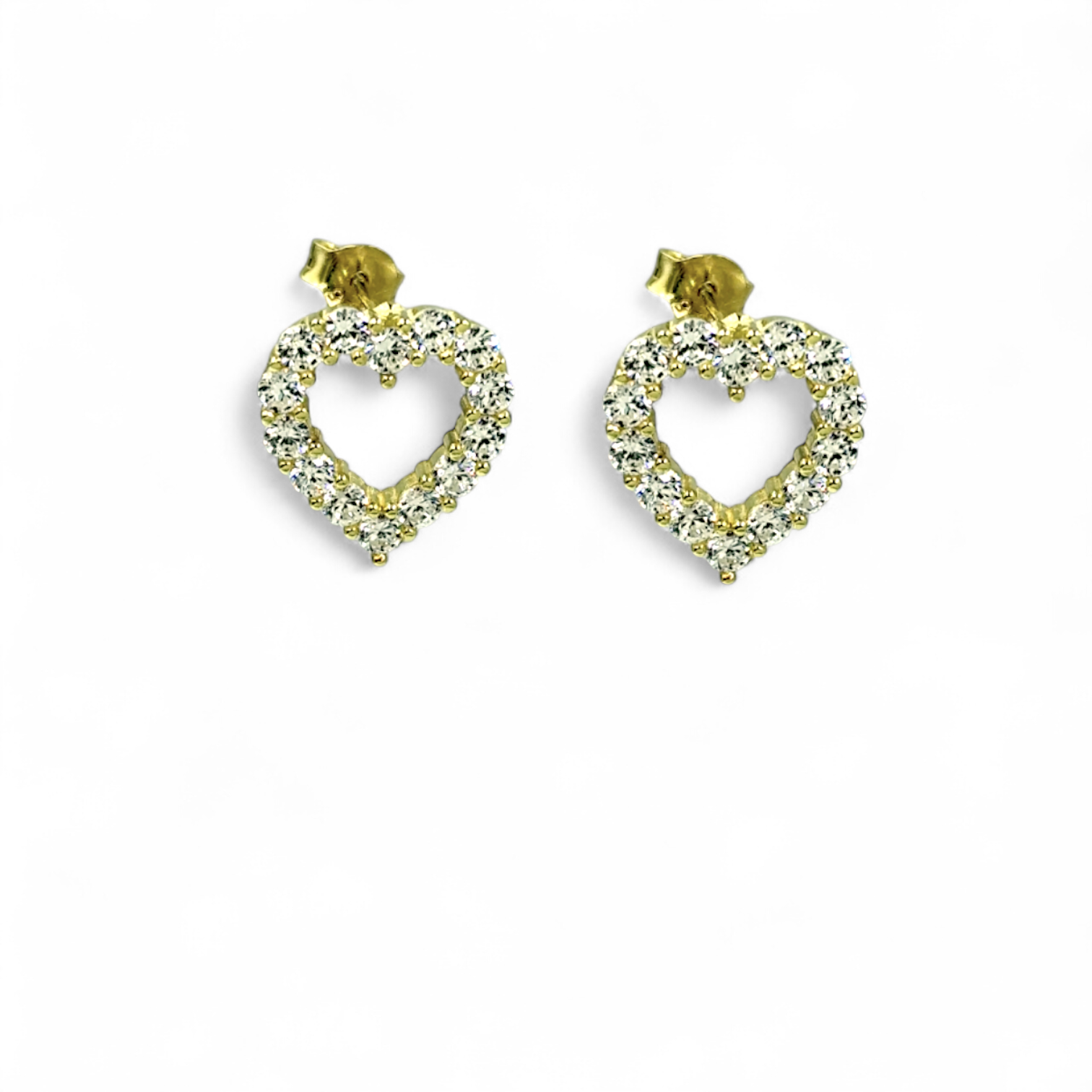 IMG_20251204_105327 Σκουλαρίκια gold spark heart από ασήμι 925° - Image 1