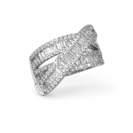 Δαχτυλίδι Brillane με λευκά ζιργκόν σε ασήμι 925°