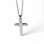 Ατσάλινος ανδρικός σταυρός Visetti 51D-KD065S