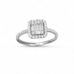 Δαχτυλίδι Eternal gem από επιπλατινωμένο ασήμι 925°