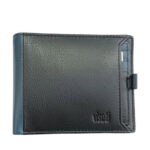 Πορτοφόλι ανδρικό Visetti RFID σε μαύρο και μπλε χρώμα