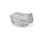 Δαχτυλίδι Imperial Glow με λευκά ζιργκόν σε ασήμι 925°