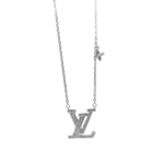 Κολιέ LV ασημένιο επιπλατινωμένο 925°