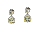 Σκουλαρίκια citrine desire με ζιργκόν από ασήμι 925°