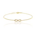 Βραχιόλι simple gold infinity από ασήμι 925°