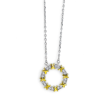 Κολιέ zirconia wreath από ασήμι 925°