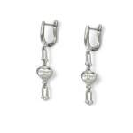 Σκουλαρίκια κρικάκια hearts από ασήμι 925°
