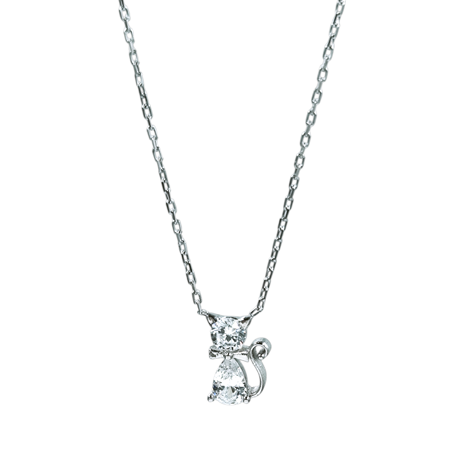 IMG_20260121_113641 Κολιέ ασήμι bowcat με πέτρες ζιργκόν από ασήμι 925° - Image 1