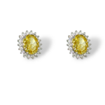 Σκουλαρίκια glam citrine rosette από ασήμι 925°
