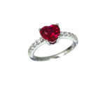 Δαχτυλίδι rose heart από ασήμι 925°