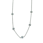 Κολιέ few Daisies με ζιργκόν από ασήμι 925°