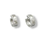 Σκουλαρίκια hoops zirconia από ασήμι 925°