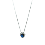Κολιέ Bond blue heart από ασήμι 925°