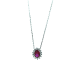 Kολιέ red Sandy ροζέτα από ασήμι 925°