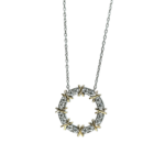 Κολιέ zirconia large wreath από ασήμι 925°