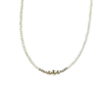 Κολιέ χρυσό pearls and dots με μαργαριτάρια και μπίλιες σε Κ14