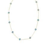 Κολιέ light blue Bright από επιχρυσωμένο ασήμι 925°