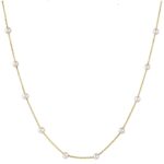 Κολιέ χρυσό love pearl με μαργαριτάρια σε Κ14