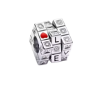 Charm σύμβολο moveable toy cube για βραχιόλι από ασήμι 925°