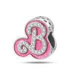 Charm pink Barbie στοιχείο για βραχιόλι από ασήμι 925°