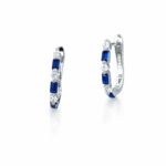 Σκουλαρίκια Royal blue hoops από ασήμι 925°