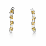 Σκουλαρίκια citrine row με ζιργκόν από ασήμι 925°