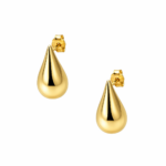 Σκουλαρίκια gold tear drop από ασήμι 925°