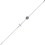 Βραχιόλι target cross από ασήμι 925°