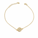 Βραχιόλι gold cross από ασήμι 925°