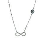 Κολιέ infinity target από ασήμι 925°