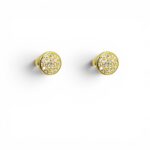 Σκουλαρίκια gold round από ασήμι 925°