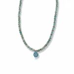 Κολιέ ροζάριο Amazonite από ασήμι 925°