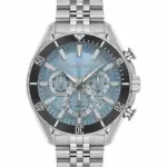 Ρολόι QUANTUM Powertech Dual Time Silver Metallic Bracelet PWG1187.300