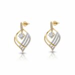 Σκουλαρίκια gold waves κρεμαστά από ασήμι 925°